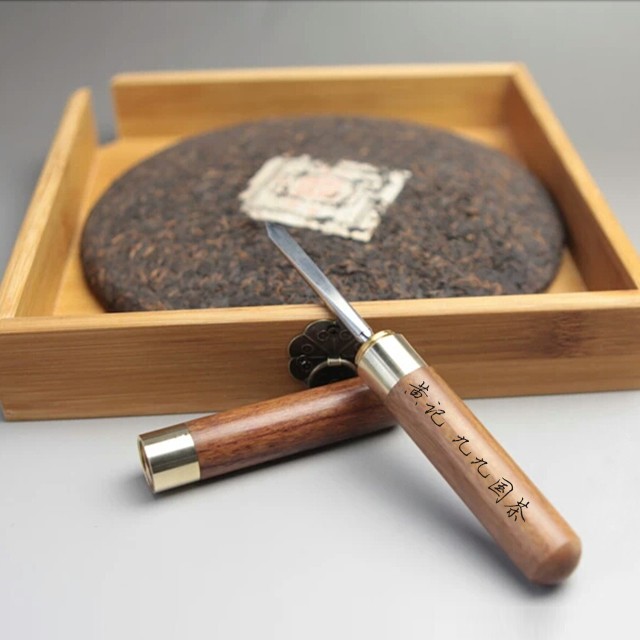 茶具配件-黑檀木  不锈钢茶刀撬茶器